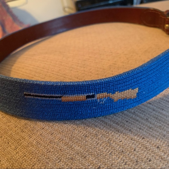 Smathers and Branson shotgun and shell needlepoint belt - Picture 5 of 10